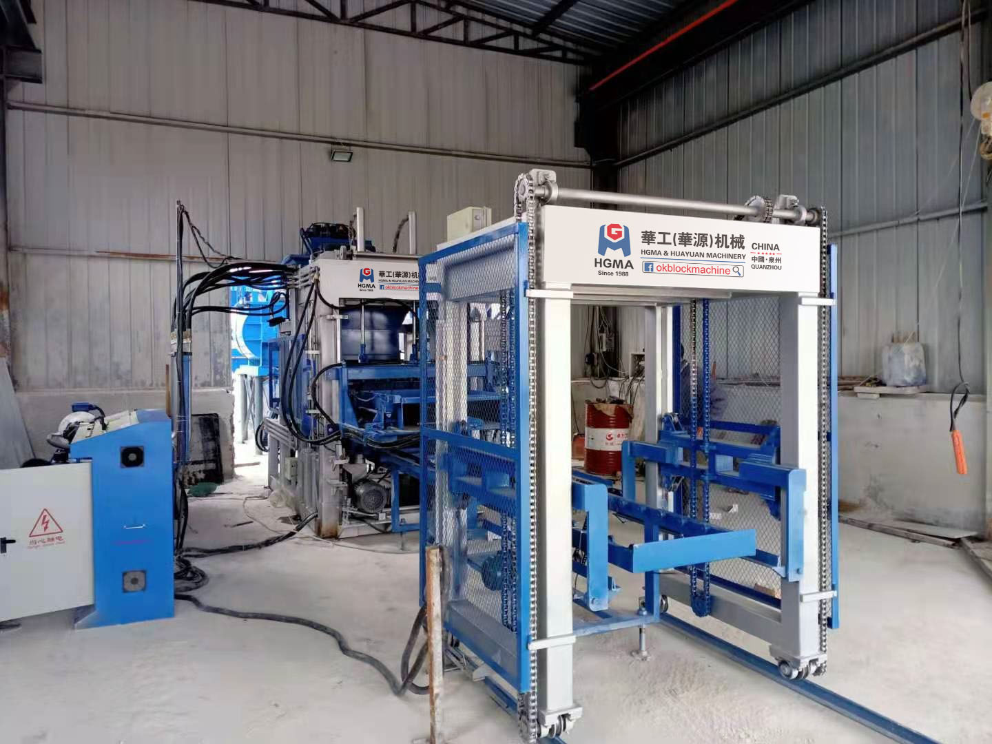 concrete block machine price