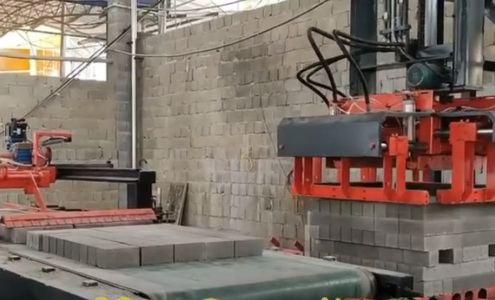High code cement brick machine video